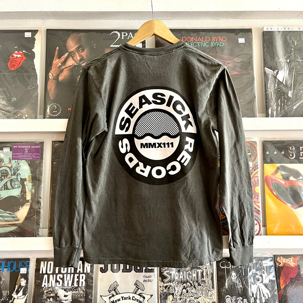 Seasick Standard Logo Long Sleeve Tee - Faded Black – Seasick Records