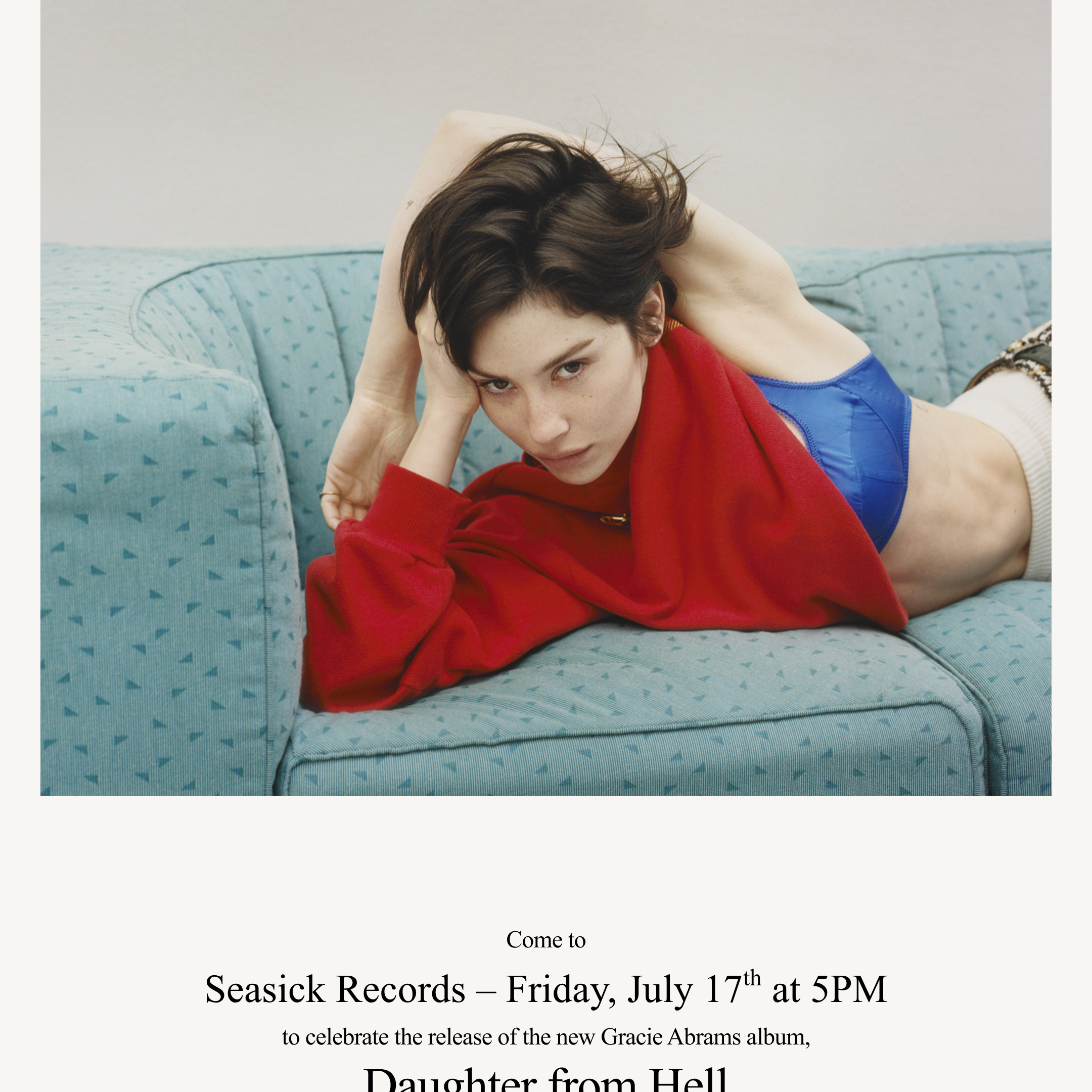 Gracie Abrams: Daughter From Hell Release Day Listening Party