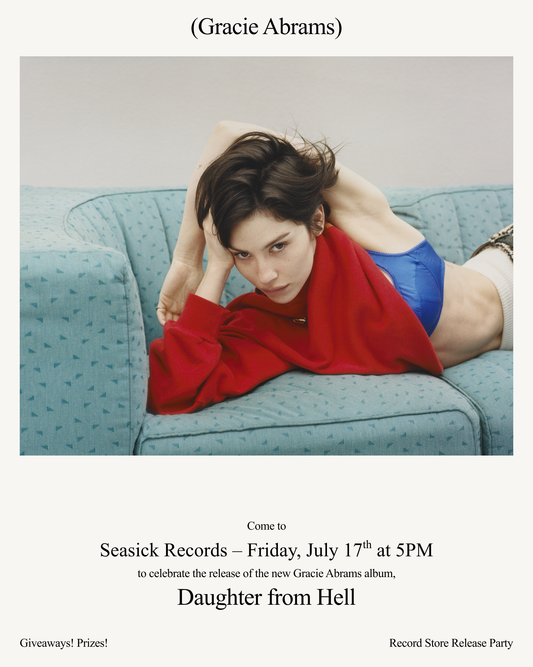 Gracie Abrams: Daughter From Hell Release Day Listening Party