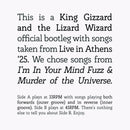 King Gizzard and The Lizard Wizard - Songs from I'm In Your Mind Fuzz & Murder of the Universe Live in Athens '25 [LP]