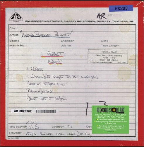 Alan Parsons Project, The - I Robot (Work In Progress) [LP]