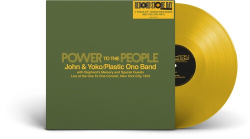 John Lennon & Yoko, The Plastic Ono Band, Elephant's Memory - Power To The People - Live at the One-To-One Concert, New York City, 1972  [LP - Yellow]