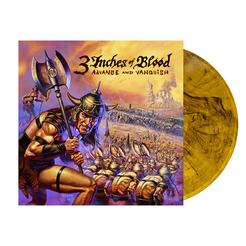 3 Inches Of Blood - Advance And Vanquish (20th Anniversary) [LP - Orange/Black Ashen Dawn]