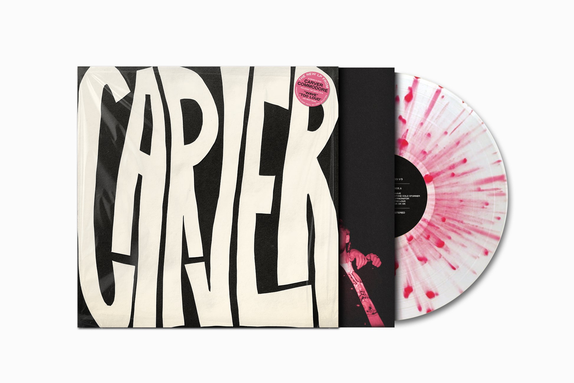 Carver Commodore - CARVER [LP - Clear w/ Pink Splatter]