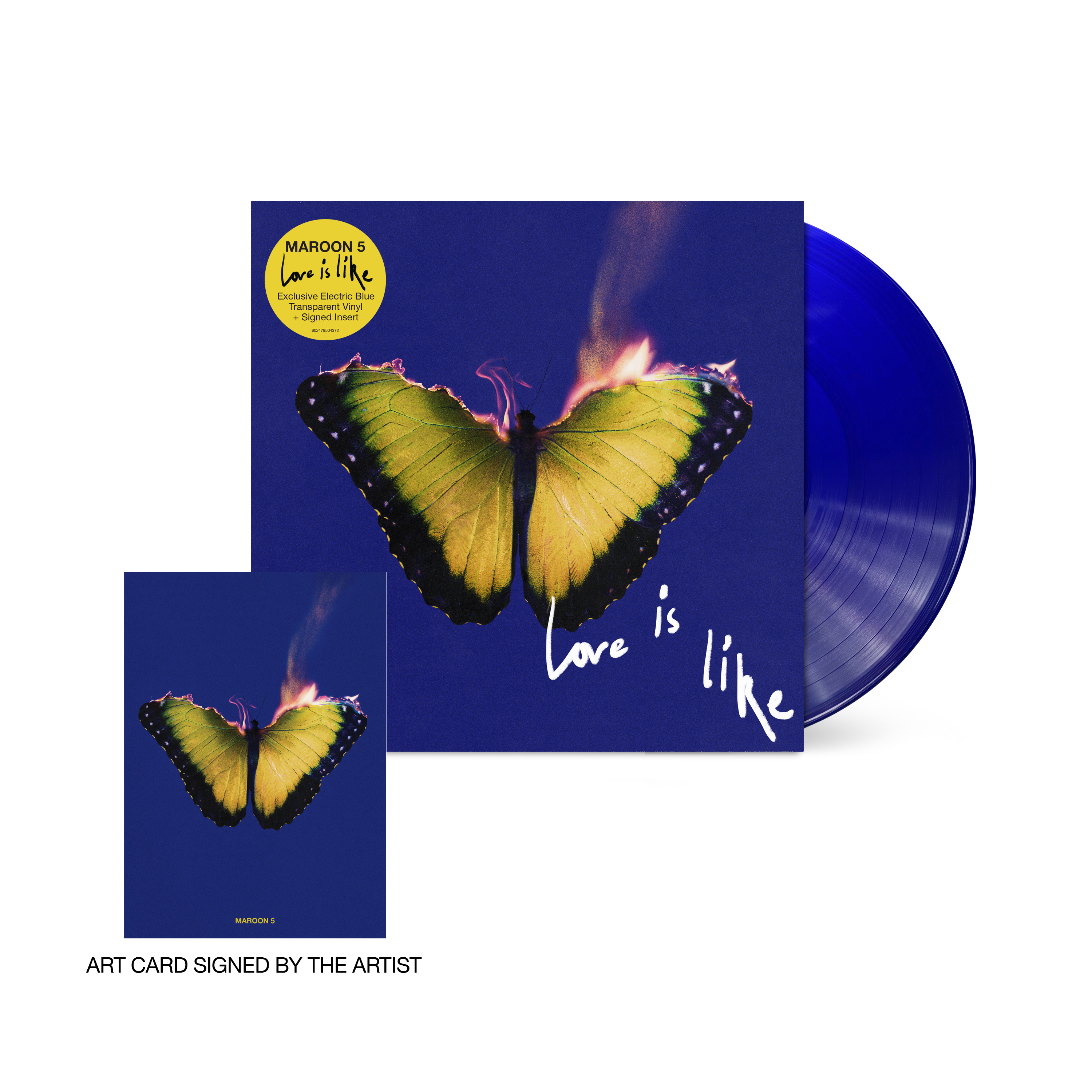 Maroon 5 - Love Is Like (Autographed) [LP - Electric Blue]