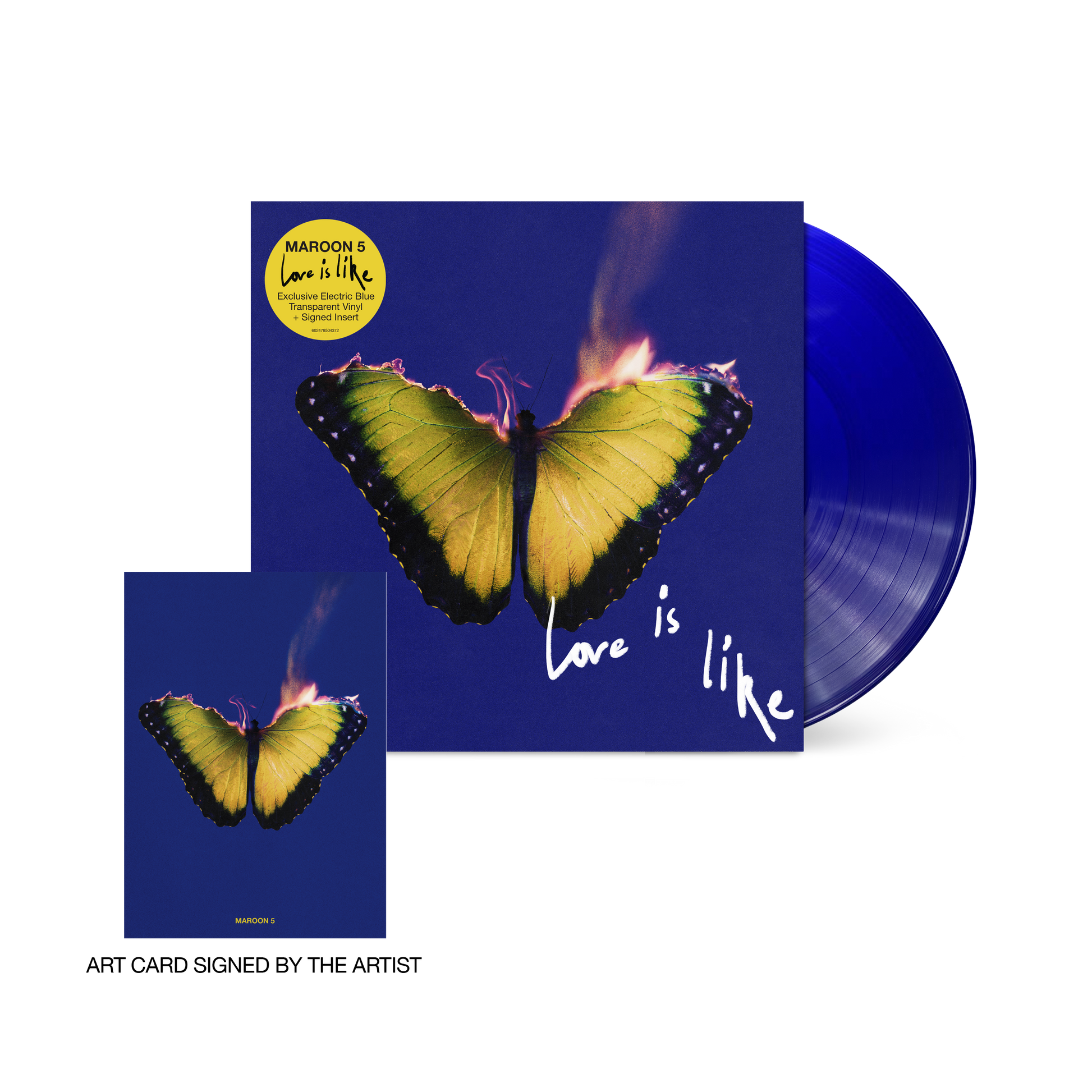 Maroon 5 - Love Is Like (Autographed) [LP - Electric Blue]