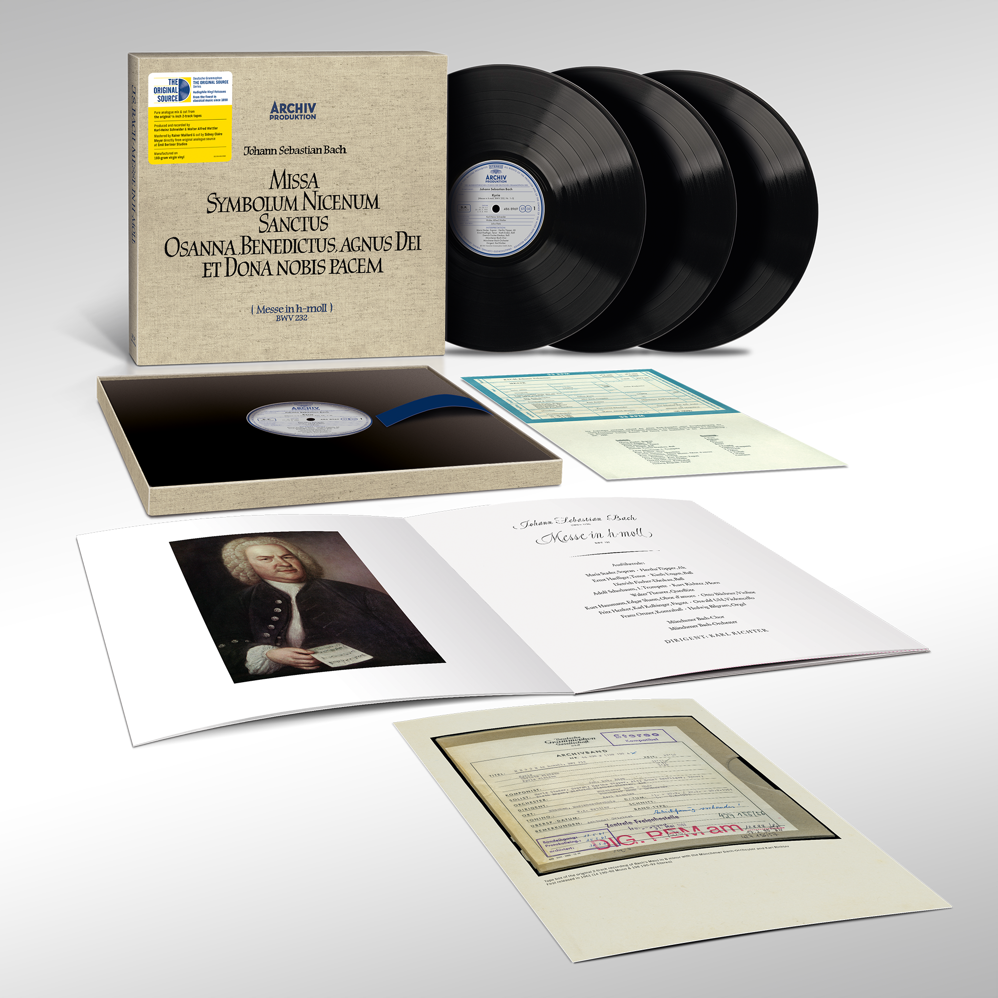 Karl Richter / Munchener Bach Orchestra - Bach: Mass in B Minor BWV 232 (The Original Source Series) [3xLP]
