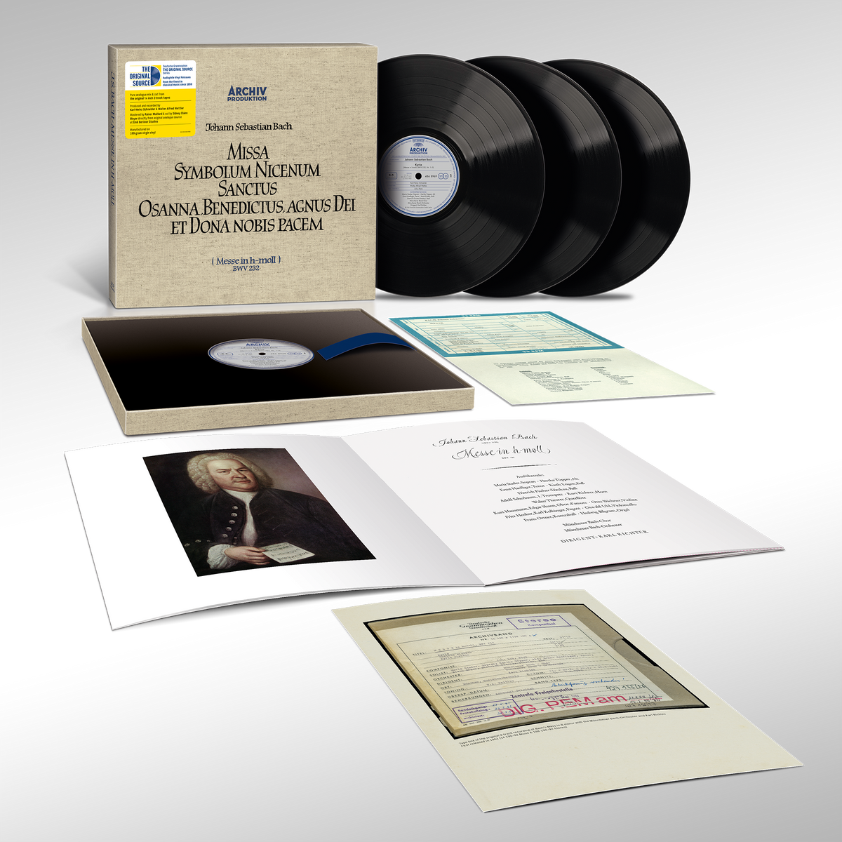 Karl Richter / Munchener Bach Orchestra - Bach: Mass in B Minor BWV 232 (The Original Source Series) [3xLP]