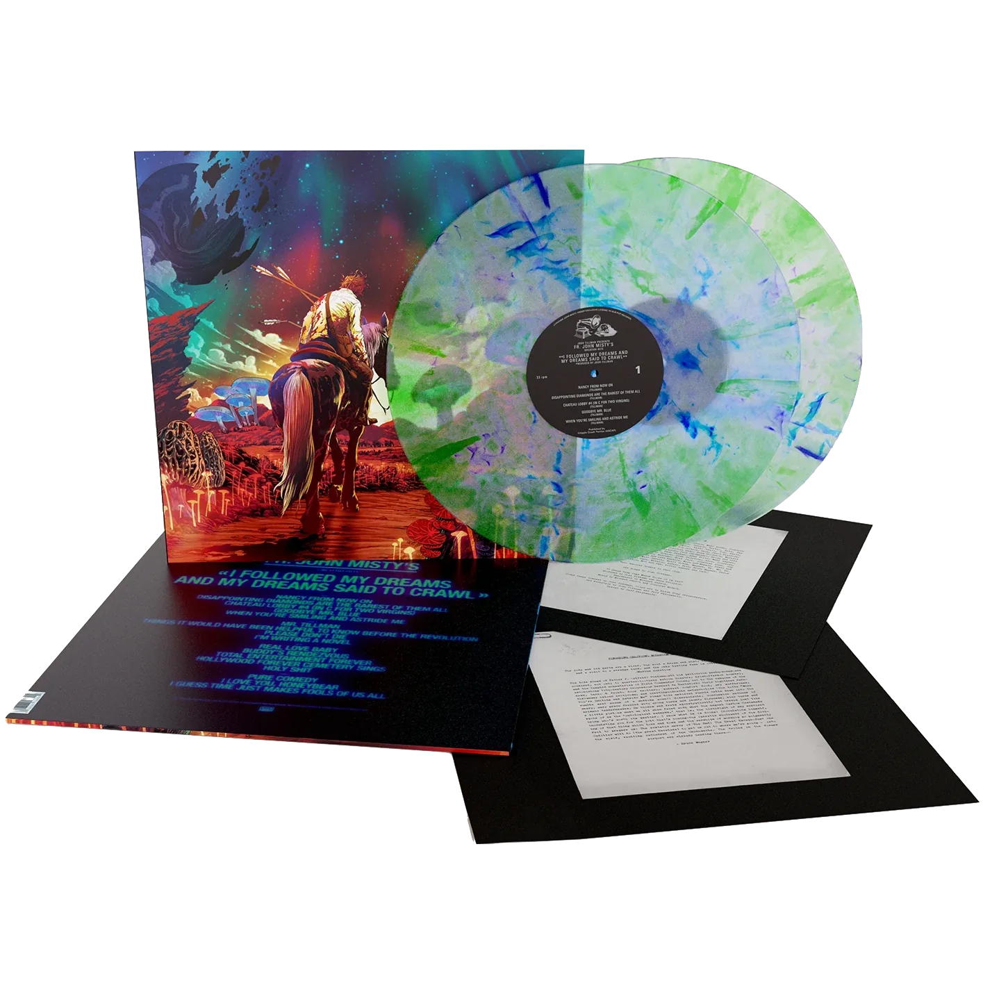 Father John Misty - Greatish Hits: I Followed My Dreams And My Dreams Said To Crawl [2xLP - Clear w/ Blue/Green/Purple Splatter]