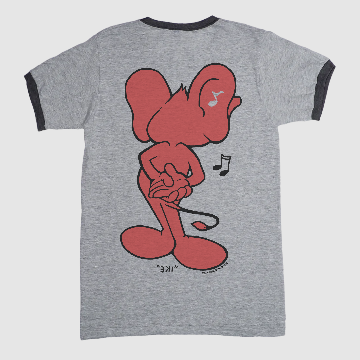 Seasick Ike Ringer T-Shirt - Grey/Black