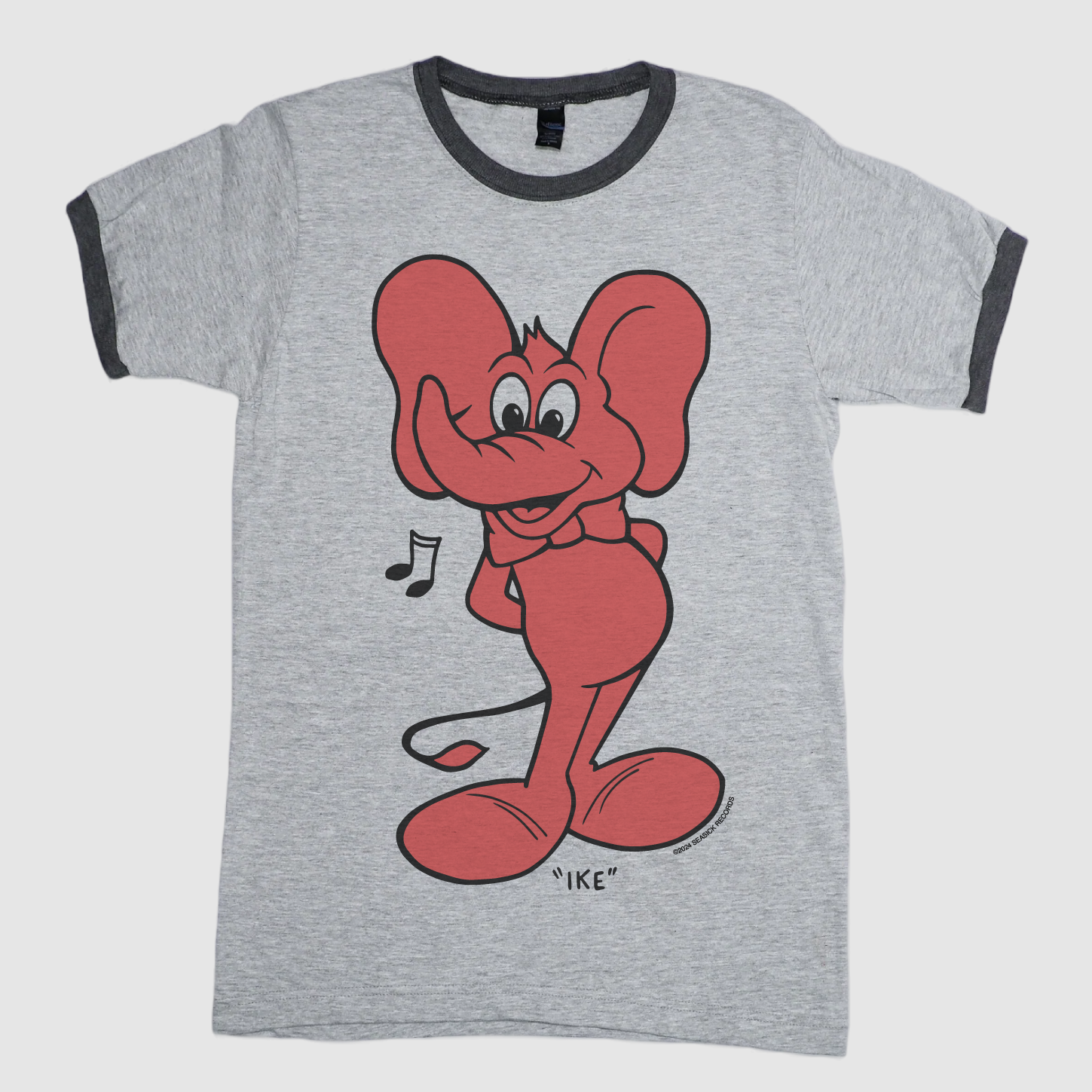 Seasick Ike Ringer T-Shirt - Grey/Black