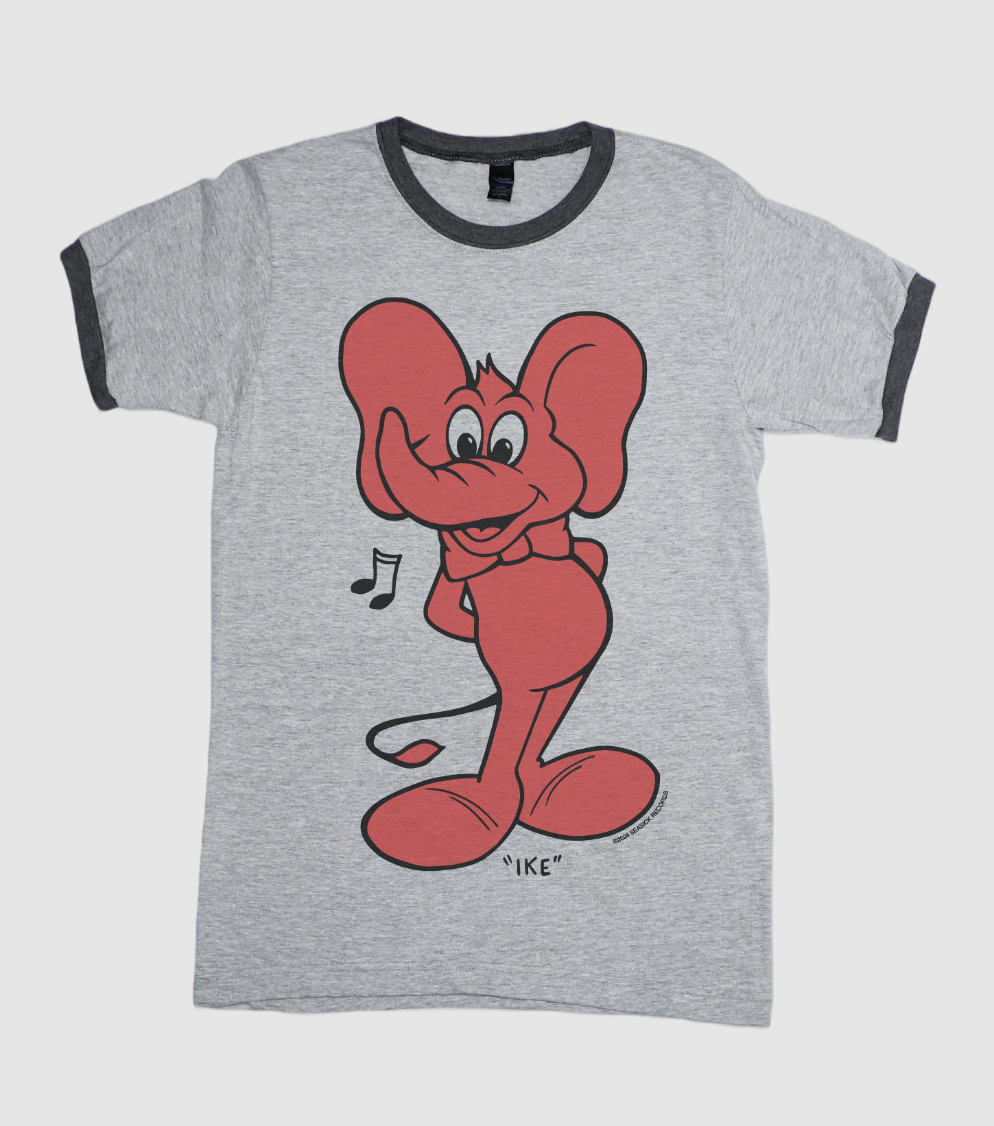 Seasick Ike Ringer T-Shirt - Grey/Black