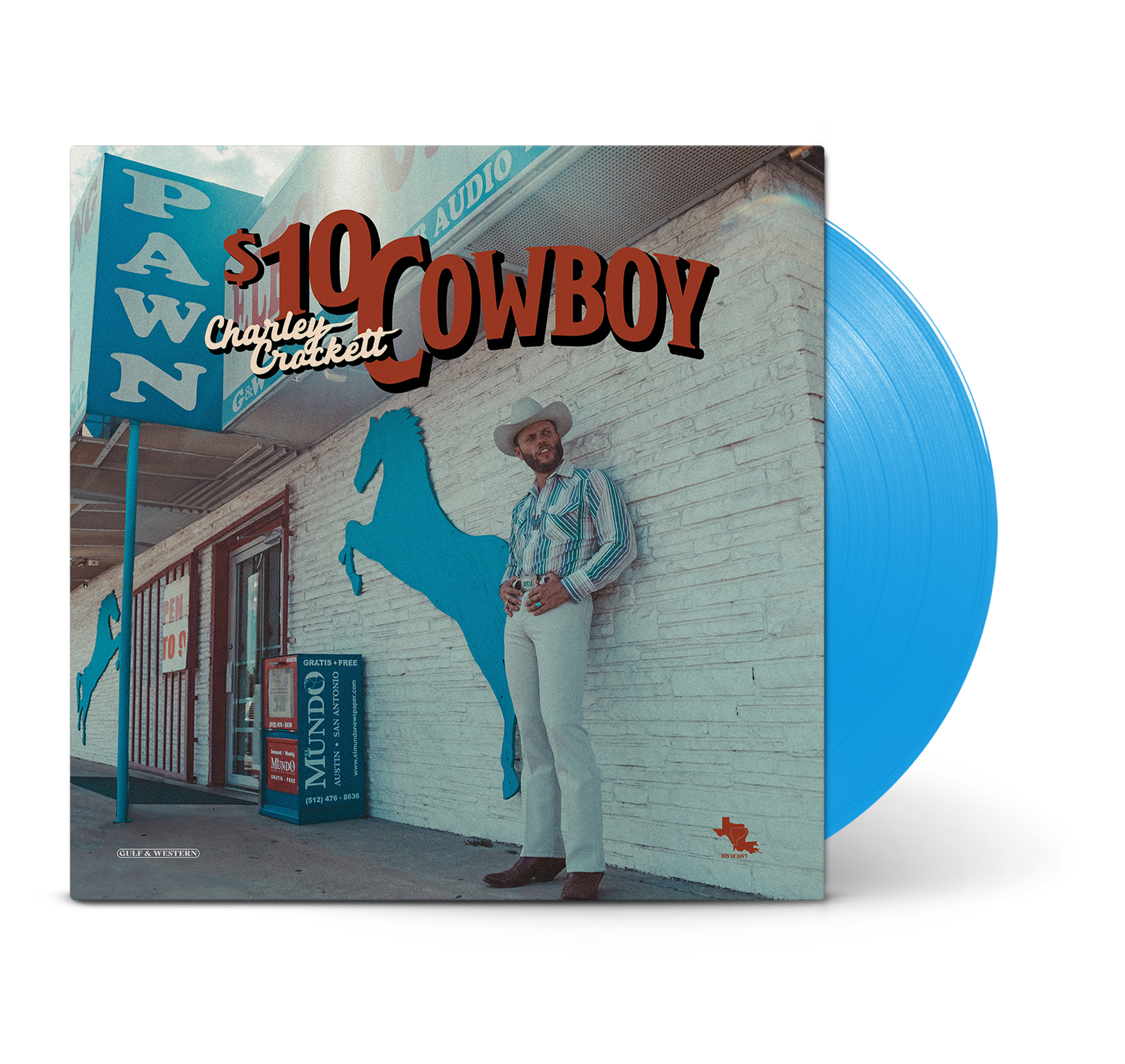 Charley Crockett - $10 Cowboy [LP - Opaque Sky Blue]