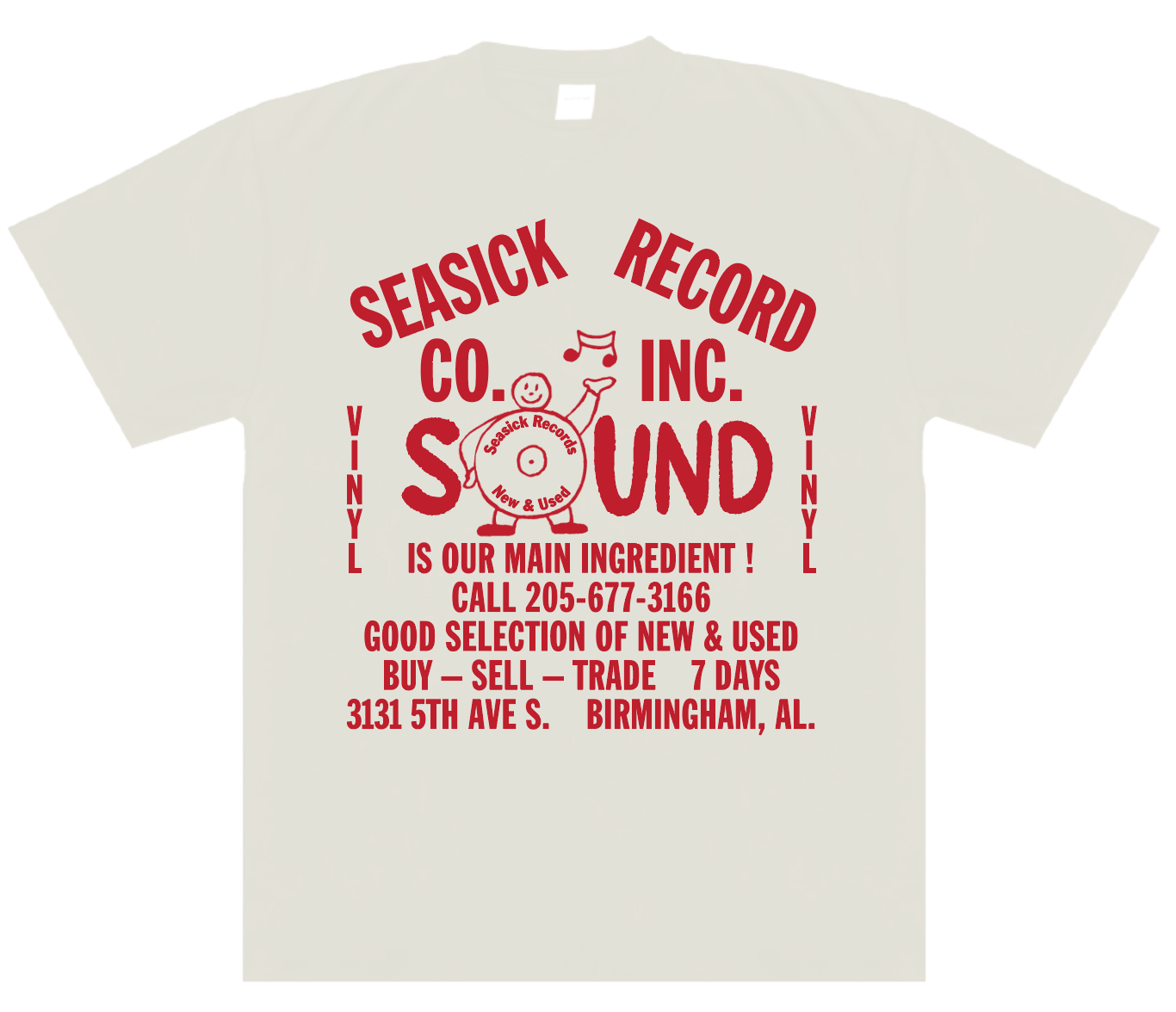 Seasick Sound Ingredients T-Shirt - Natural