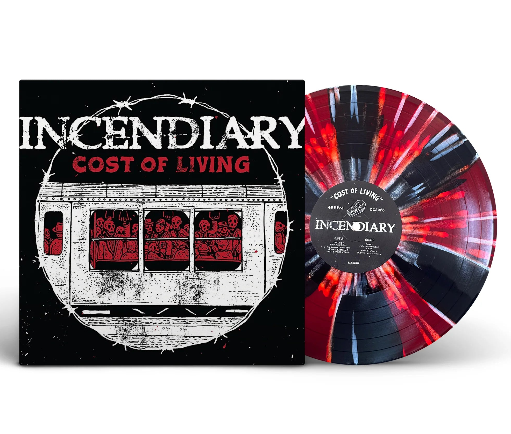 Incendiary - Cost Of Living [LP - Red/Black Pinwheel/Splatter]