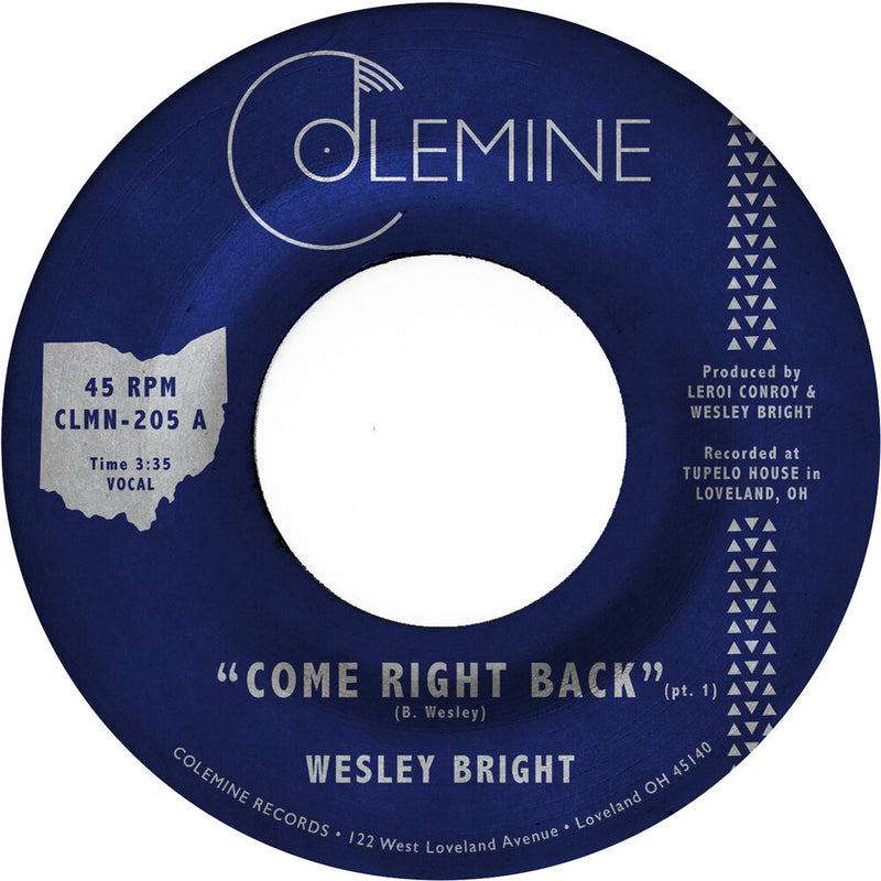 Wesley Bright - Come Right Back [7" - Opaque Red]
