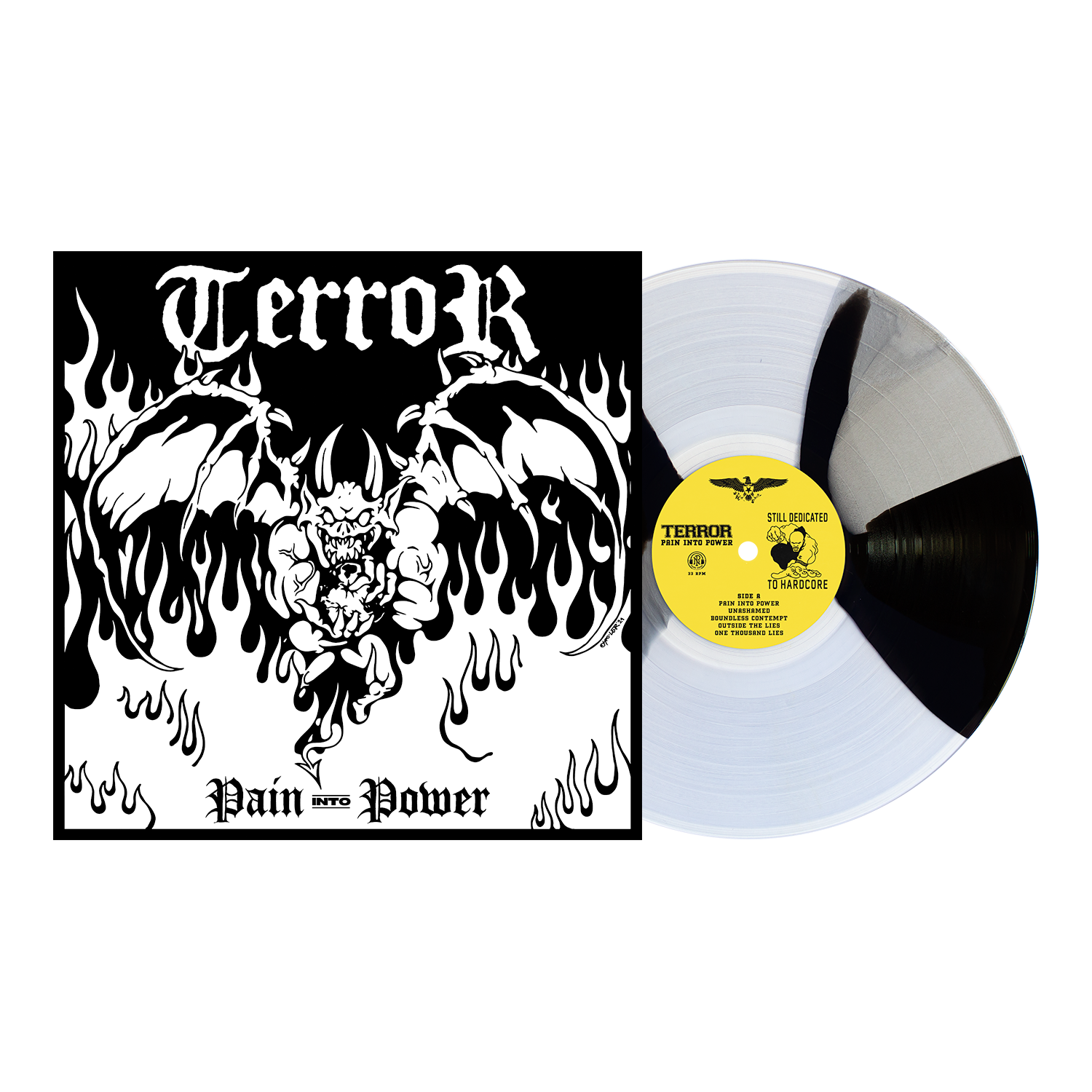 Terror - Pain Into Power [LP - Clear w/ Black & Silver Twist]