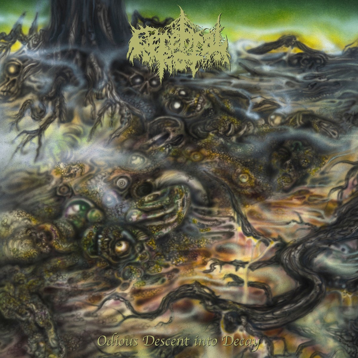 Cerebral Rot - Odious Descent Into Decay [LP - Clear + Cloudy Yellow]